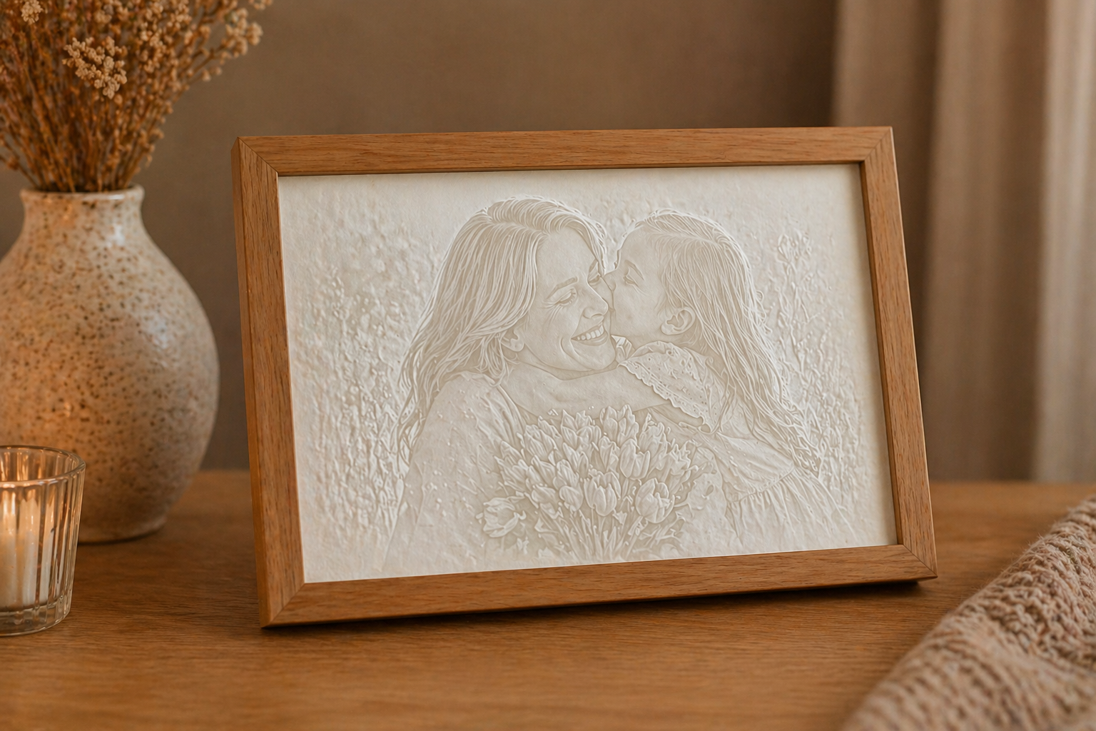 Lithophan ohne Licht